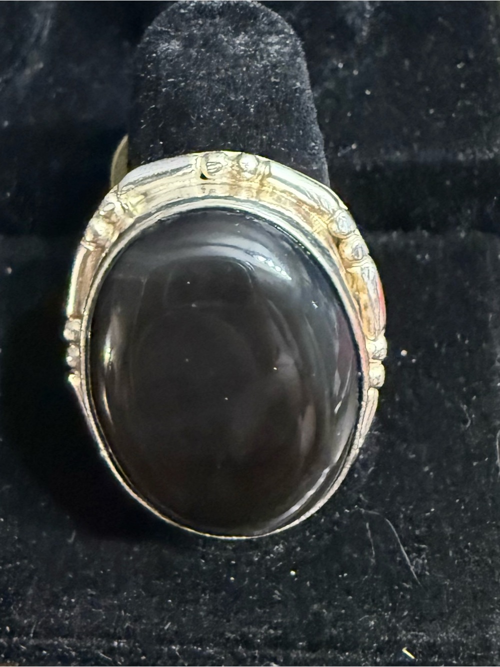 Black Onyx Sterling Silver Statement Ring